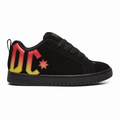 DC Court Graffik AC/DC Men's Black Sneakers Australia DXN-250